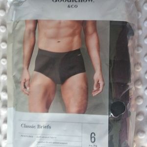 NWT Mens Goodfellow & Co. Classic Briefs 6pk sz M